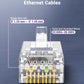 VCE RJ45 Connectors CAT7/CAT6A UL-Listed 30-Pack Non-Pass-Thru, Shielded Modular Plugs Gold Plated Network Ends for 23AWG Ethernet Cable with Strain Relief Boots - Black