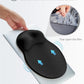 Ergonomic Mouse Pad with Wrist Rest, Large Mousepad(10.6'' x 9''), Wrist Support Mouse Mat with Non-Slip Base, Pain Relief for Laptop & Computer (Black)