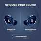 Tempo 30 Wireless Earbuds for Small Ears - Award-Winning Sound, Sweatproof Bluetooth Earbuds, Comfortable Ear Buds for Women, Navy Earphones for Small Ear Canals, Long Battery Headphone