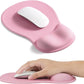 EooCoo Ergonomic Mouse Pad with Gel Wrist Rest Support Middle Concave Design, Relieve Wrist Pain Mousepad, Non-Slip Base for Laptop, Computer, Office Desk Accessories for Women, Carpal Tunnel Syndrome