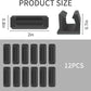 12 Pack Pen Holder for Desk, Silicone Pencil Holder with 12 Extra Adhesive Stickers, Adhesive Pen Holder & Marker Clip for Classroom Office Desk or Any Surface, Teacher Accessories Supplies (Black)