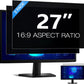 [2 Pack] 27 Inch Computer Privacy Screen Filter for 16:9 Aspect Ratio, Eye Protection, Anti-Glare, Anti-Blue Light Computer Monitor Privacy Filter, Removable Anti-Scratch 27in Protector Film