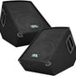 Seismic Audio - SA-10MT-PW-Pair - Pair of Powered 2-Way 10" Floor / Stage Monitor Wedge Style with Titanium Horns