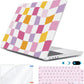 Compatible with 2025 2024 2023 2022 MacBook Air 13 inch Case M4 A3240 M3 A3113 M2 A2681, Hard Shell&Keyboard Cover&Screen Film&Webcam Cover for New M4 Mac Air 13.6 inch with Touch ID, Lattice