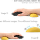 UnivoColors Design-Wave Wrist Rest, Artificial Sheepskin+Memory Foam+Ergonomic+Anti-Slip Gel, Resilience Support During Work and Gaming,Mouse Accessory,Yellow,N