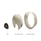 2 Pack Desk Grommet 2-1/8 Inch 53mm, Zinc Alloy Computer Desk Wire Hole Cover, Office Desktop Cord Cable Hole Metal Ring, Brushed Silver