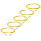 TRUECABLE Cat6 Component Rated Patch Cable, Unshielded (U/UTP), 10ft, Yellow, 28AWG Solid Copper, Snagless 10G High-Speed Ethernet Cable, PoE++ 4PPoE 100W, UL Listed, RoHS-3, 5 Pack