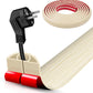Floor Cord Cover Self Adhesive Cord Hider,20FT Cable Management, Extension Strip Protector for Wires, Prevent Cable Trips for Offices, Gyms, Exhibitions Cavity:0.39"(W) x 0.27"(H) Yellow Wood