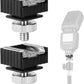 2Pack Flash Hot Shoe Mount Adapter to 1/4 Thread Hole with 1/4"-20 Male to 1/4"-20 Male Tripod Screw Adapter for Flash Holder Bracket Light Stands Umbrella Holder Flash Bracket,Strong &Solid (Update)