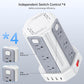 Power Strip Surge Protector, 10 Ft Extension Cord with 12 AC Multiple Outlets 4 USB (1 USB C), SMALLRT Power Tower Desktop Charging Station (White, 10 FT PD20W)