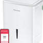 Frigidaire 50-Pint Portable Dehumidifier with Wi-Fi and Energy Star Certification for Medium/Large Rooms & Basements, Custom Humidity Control, Auto Shut Off, White