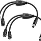 PNGKNYOCN DC 5.5x2.5mm 1 Male to 2 Female Power Supply Splitter Cord 30CM, Y Splitter Adapter Cord ，for CCTV Cameras DVR, LED Light Strip (2-Pack)