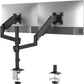 WALI Dual Monitor Mount, 13-32 Inch Adjustable Spring Dual Monitor Arm for Desk Holds Max 19.8 lbs Screens, Swivel Vesa Bracket with C Clamp, Grommet Mounting, Monitor Arms for 2 Monitors (GSDM002)