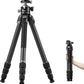 SIRUI Professional Travel Carbon Fiber Tripod 20kg/44lbs Load, Max Tube Dia 29.44mm, Max 128cm/50.4" Height with 43mm Low-Profile Ball Head for DSLR/Mirrorless/Video (AM-284S+G1)