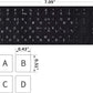 Hebrew-English Keyboard Stickers - 2PCS Replacement Letters for Computer, Laptop, Notebook, Desktop - White Font on Black Background, Matte Alphabet