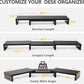 TAVR Dual Monitor Stand Riser Office Desktop Organizer Stand for 2 Monitors, Adjustable Length and Angle 3 Shelf, Extra Long Multifunctional Stand up to 43.3" fit Computer, Laptop, TV, Black