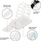 Adhesive Cable Management Clips, 100Pcs Adjustable Nylon Cable Strap Ties Wire Clips Clamps Organizer with Strong Adhesive Tape, Extra Screw & Hole for Strong Fixation Home Office - 3.35 Inch White