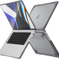 Batianda Compatible with New MacBook Pro 16 inch Case 2024 M4 Chip 2023 2021 Release with M3 M2 Pro Max, Heavy Duty Protective Plastic Hard Shell with Fold Kickstand & Keyboard Cover Protector, Gray