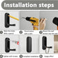 4PCS Gold Foldable Wall Hooks, Metal Folding Hooks Wall Mount, Easy Installation, Suitable for Bathroom Kitchen, Flip Down Hook for Wal l Hanging Coat, Bag, Towel, Key, Hat (Black)