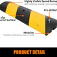 Heavy Duty Speed Bumps for Driveway, 39.4" 2 Pack Rubber Speed Bumps, 2 Channel Modular Traffic Speed Bump Hump Cable Protector Ramps for Asphalt Concrete Gravel Driveway Road with 6 Bolt Spikes
