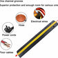 Rubber Cable Ramp Cord Cover Cable Protector Ramps Wire Hose Protective 1 Channel 22000Lbs Load Capacity Traffic Speed Bump for Asphalt Concrete Gravel Driveway Indoor Outdoor, 5 Pack