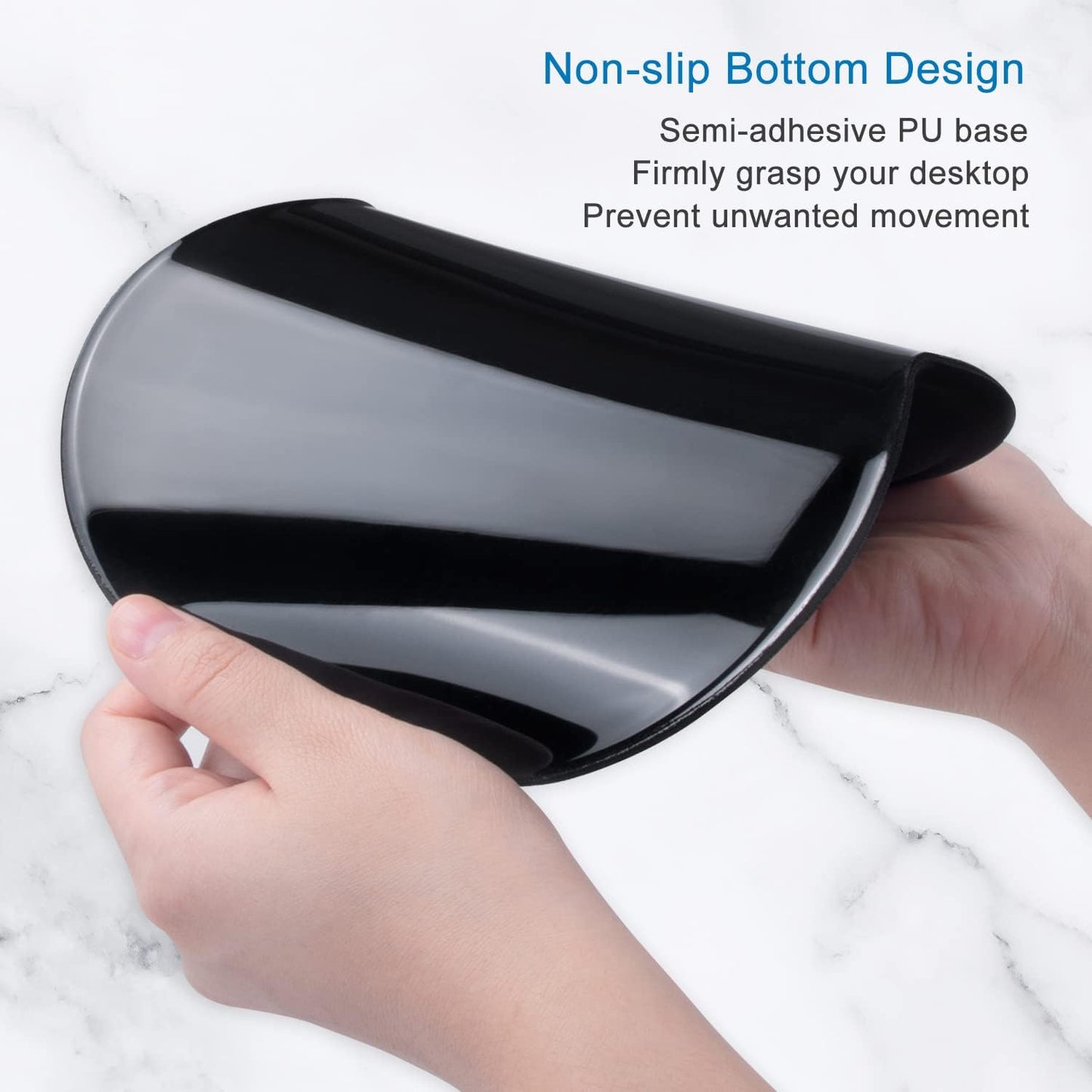 ITNRSIIET Ergonomic Mouse Pad with Gel Wrist Support Small Wrist Rest Smooth Surface Non-Slip PU Base Comfortable Office Supplies Pain Relief, 8.7 x 7.2 inches, Pretty Inspirational Quotes