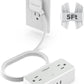 Flat Plug Extension Cord 5 FT, TESSAN Surge Protector Power Strip with 4 AC Outlets 3 USB Ports(2 USB C), 900 Joules Protection, Suitable for Home Office Dorm, Desk Organizers and Accessories