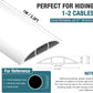 Floor Cord Cover, Cable Protector, 0.63W x 0.31H inches, Wire Cover for Extension Cords, Floor Cable Covers Prevent Cable Trips (White, 50-3 Feet)
