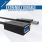 SABRENT 22AWG USB 3.0 Extension Cable A Male to A Female [Black] 3 Feet (CB-3030) (Pack of 3)