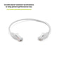 TRUECABLE Cat6 Component Rated Patch Cable, Unshielded (U/UTP), 1ft, White, 28AWG Solid Copper, Snagless 10G High-Speed Ethernet Cable, PoE++ 4PPoE 100W, UL Listed, RoHS-3, 1 Pack