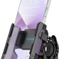 New Upgraded Bike Phone Mount Holder Two Connectors Quickly Lock and Release,360°Rotatable Bicycle Motorcycle Scooter Accessories Handlebar Phone Clip Suitable for 4.0"-7.0" Smartphone (Purple)