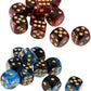 20PCS Polyhedral Dice D6 Dice 16mm Acrylic 6 Sided Dice Game Dice for RPG MTG DND Dice Table Games (Blue Black and Red Black)