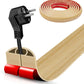 Floor Cord Cover Self Adhesive Cord Hider,20FT Cable Management, Extension Strip Protector for Wires, Prevent Cable Trips for Offices, Gyms, Exhibitions Cavity:0.39"(W) x 0.27"(H) WoodLightyellow