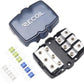 Recoil MFH13 3-Way Mini-ANL Fused Distribution Block, 3 X 0/2/4 Gauge in / 3 X 4/8 Gauge Out Fused Distribution Block with 60A, 80A, 100A Fuses, Solid Brass for Maximum Power Transfer