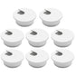 Desk Grommet 1-3/8" (35 mm), Desk Cord Hole Cover, Cable Grommet ABS Plastic, Desk Hole Grommet for Office and Home Table Cable, Detachable Cable Cord Organizer (White 8 Pcs)