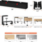 Univivi No Drill Under Desk Cable Management Tray, 28" Cord Organizer for Table, Clamp/Screw Mount Desk Cable Management, Premium Fabric Cable Management Tray for Office, Home
