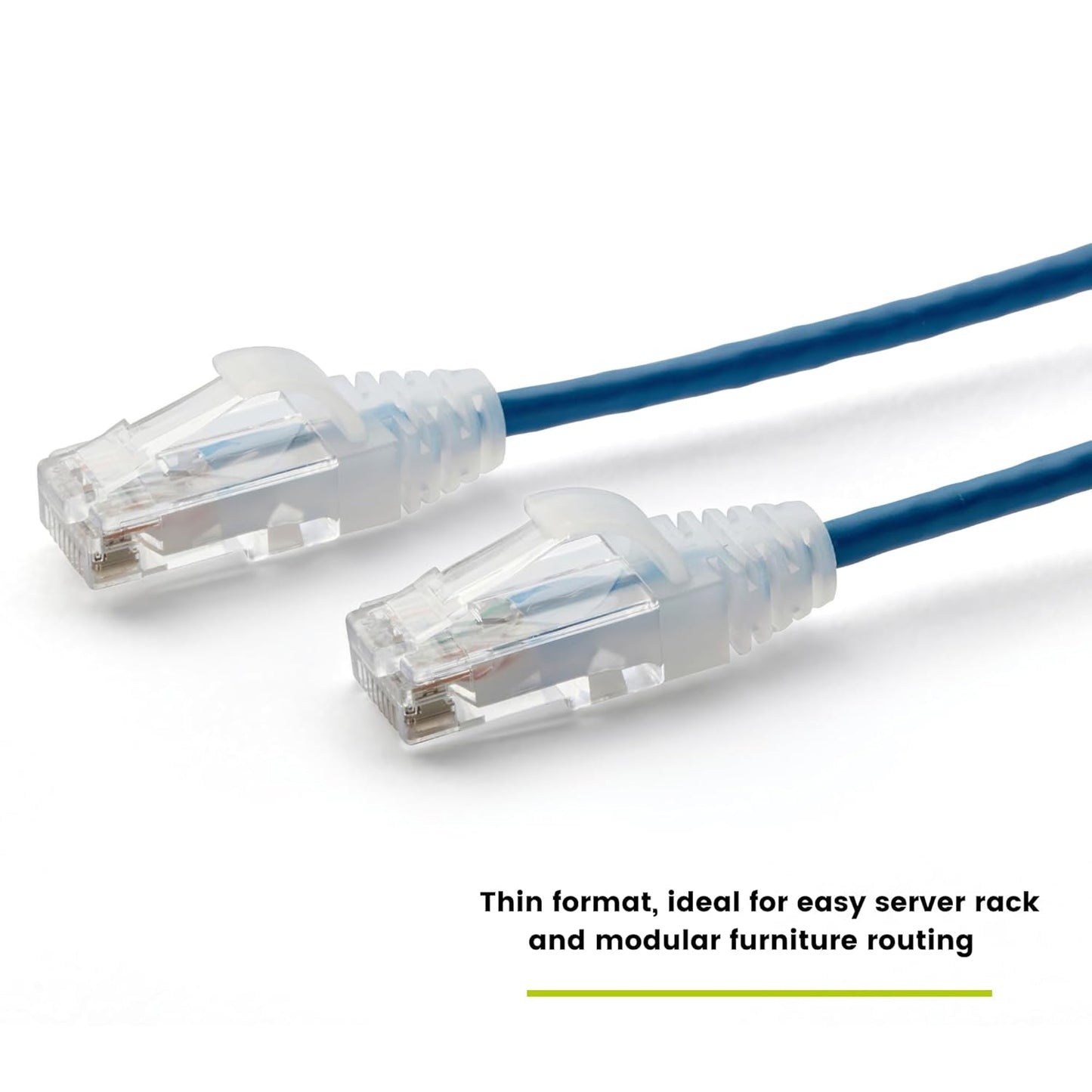 TRUECABLE Cat6 Component Rated Patch Cable, Unshielded (U/UTP), 2ft, Blue, 28AWG Solid Copper, Snagless 10G High-Speed Ethernet Cable, PoE++ 4PPoE 100W, UL Listed, RoHS-3, 1 Pack