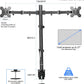 Suptek Dual Monitor Desk Mount, Adjustable Dual Monitor Arm for 2 Computer Screens up to 27 inch, Extra Tall 31.5" Pole Dual Monitor Stand for Desk, Holds up to 22 lbs(MD6842)