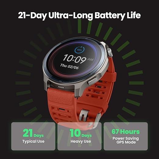 Amazfit Balance 2 Smart Watch 1.5" AMOLED Display, Offline Maps, Dual Band GPS, 21 Days Battery, 160+ Sport Modes, Hyrox & Golf Mode, Strength Training, Heart Rate & Sleep Tracker for Android & iPhone