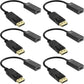 Half a Dozen 4K DisplayPort to HDMI Adapter, 6PCS Gold-Plated Uni-Directional DisplayPort PC to HDMI Screen Converter (Male to Female), Supports 3840x2160@30Hz