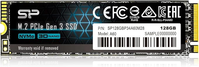 Silicon Power 128GB NVMe M.2 PCIe Gen3x4 2280 SSD (SP128GBP34A60M28)
