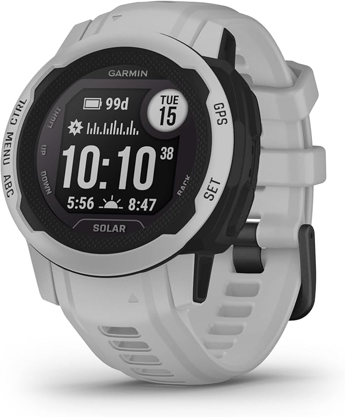 Garmin Instinct 2 Solar, GPS Outdoor Watch, Solar Charging Capabilities, Multi-GNSS Support, Tracbak Routing, Mist Gray (Renewed)