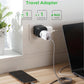 MOMAX Mini Universal Travel Adapter Worldwide, 2 AC, All European Travel Plug Adapter UK, Travel Essentials for US to Europe Adaptor, All-in-One Wall Charger for AUS JP (No USB Port)