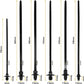 240 Pcs Push Mount Cable Ties Assorted Sizes, Black Nylon Push Mount Zip Ties Wire Harness Clips, 6-Types Snap in Zip Ties Self Locking Automotive Wire Ties for Wire Tying, Automotive