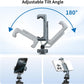 VRIG PH-18 Metal Phone Tripod Mount with Cold Shoe & 1/4"-20 Screw Holes, 360° Rotation Horizontal & Vertical Shooting, Adjustable Angle Smartphone Holder Tripod Adapter for iPhone, for Samsung