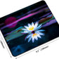 Mouse Pad, Cute Lake White Lotus Flowers Mouse Pads for Desk, 9.5" x 7.9" Non-Slip Rubber Base Computer Mousepad with Women, Portable Square Design for Wireless Mouse and Pad Laptop Office & Travel