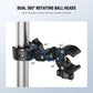NEEWER Double Super Clamp Mount with Magic Arm, 360° Umbrella Flag Pole Clamp Holder for Desk Photo Studio Light Stand Photography Reflector Scrim Cross Bar Motorcycle Handlebar Stroller Chair, CA160