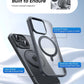 MAGIC JOHN 360° Rotatable Magnetic Invisible Stand for iPhone 14/iPhone 13 Case [Anti-Slip Grip] [Compatible with MagSafe] 16FT Shockof for iPhone 14/13 Case with Kickstand, Black