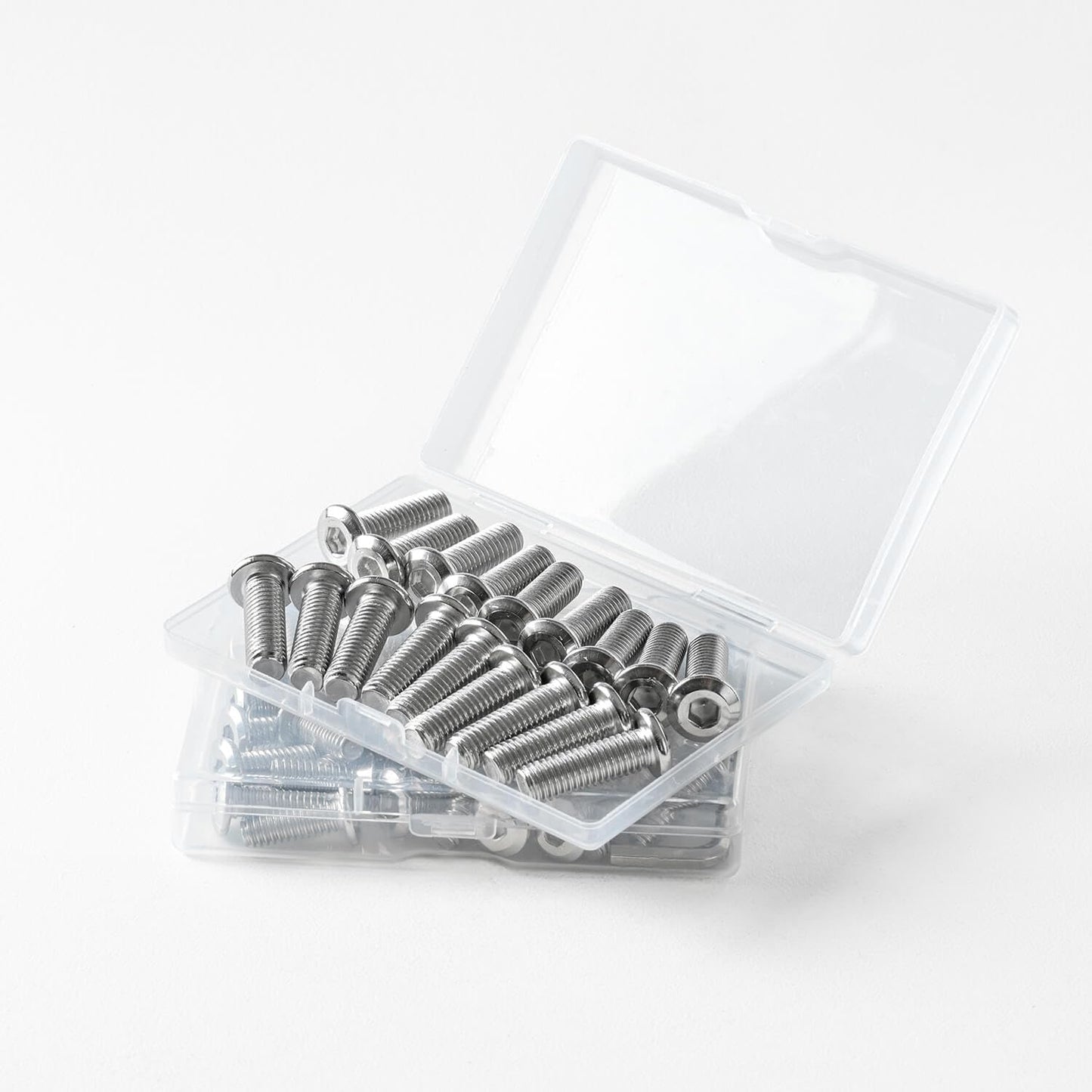 1/4-20 x 3/8" (50 Pack) Flat Head Hex Socket Cap Screws Bolts, 304 Stainless Steel 18-8, Hex Drive, Bright Finish, Fully Machine Thread