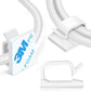 XHF 3/4” Adhesive Cable Wire Clips White 120pcs, Cable Staples Outdoor Cable Management Wire Organizer Cord Holder for Under Desk, Car, Wall, TV PC Ethernet Cable